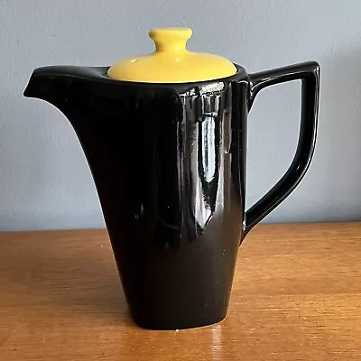 Buy Vintage Lord Nelson Ware Black And Yellow Coffee Tea Pot 1950s Please Read • 12.50£