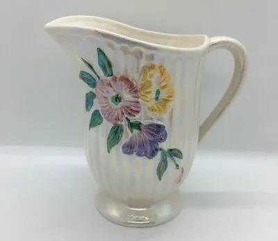Buy Pink Yellow Purple Flowery Floral Ceramic Decorative Pitcher Water Jug  • 6.99£