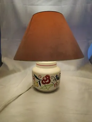 Buy Poole Pottery England Hand Painted Table Lamp With Shade Fully Working  • 29.99£