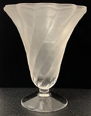 Buy Lalique Crystal France LUCIE Shell Parfait Vase - Signed 6” • 105.65£
