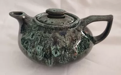 Buy Vintage Fosters Cornish Studio Pottery High Gloss Green Lava Drip Glaze Teapot • 14.54£