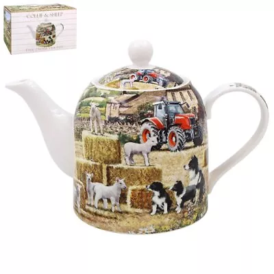 Buy Tea Pot Ceramic Collie & Sheep Fine China 650ml Tea Brewer Server Kitchenware • 17.25£