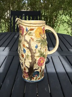 Buy Vintage HJ Wood Indian Tree Hand Painted Pitcher/Jug 579 24 Cm  Tall • 12.75£