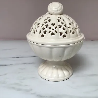 Buy Vintage Royal Creamware Occasions Potpourri Candy Dish With Lid Heart Details  • 24.99£