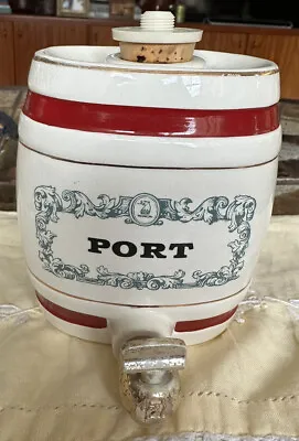 Buy Vintage Royal Victoria Wade Pottery England Port Dispenser Decanter (Empty) • 18.93£