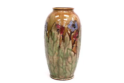 Buy ROYAL DOULTON X8786Y OVOID Art Nouveau Stoneware Floral Design Vase 10   • 34£