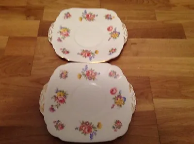 Buy 2 Vintage Adderley Cake Plates Stunning Floral Pattern . • 10.99£