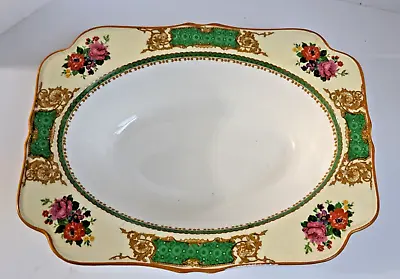 Buy Crown Ducal Ware England Serving 72944 732597 Yellow Green Red Rose Cottage Core • 37.52£