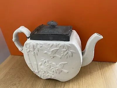 Buy Antique Copeland Spode Parian Ware Teapot White C1874 • 49.99£