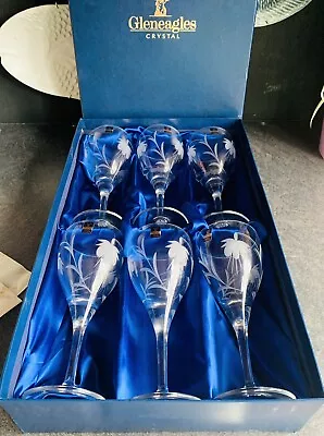 Buy 6 Gleneagles Vintage Crystal Wine Glasses In Box Excellent Condition New Unused • 34.95£