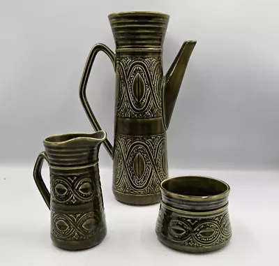 Buy Vintage Stoneware Coffee Set By Saxony Ellgreave - #1055 • 15.99£