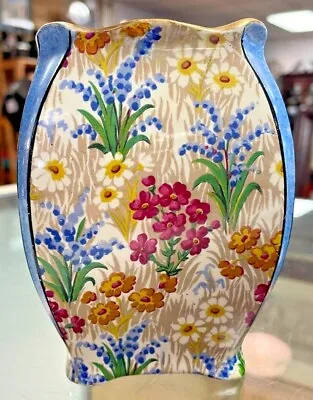 Buy 1930's Art Deco Grimwades Royal Winton Ivory Floral Vase. No - 6909 (A/F) • 35£