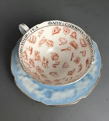 Buy Art Deco Paragon Porcelain Fortune Telling Tea Cup & Saucer C1930s AF A70017 • 120£