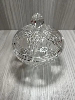 Buy Crystal Sweet / Candy Bowl With Lid 5 Inch Diameter • 10£