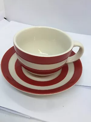 Buy T. G. Green Red & White Cornishware Cup & Saucer • 14£