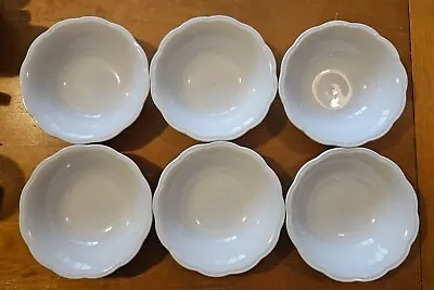 Buy 6 Johnson Brothers Cereal Bowls Vintage White Scalloped 17cm • 13£