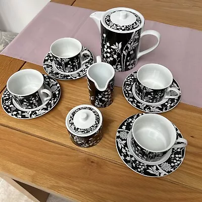 Buy Waterside Fine China Coffee Or Tea Set - Black And White Design  • 17.50£