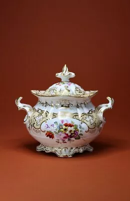 Buy Coalport Porcelain Sugar Box / Sucrier C.1825 • 48£