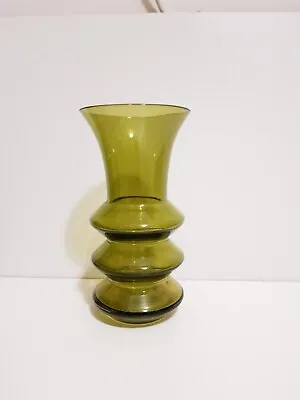 Buy Vintage Riihimaki Olive Green Vase • 35£