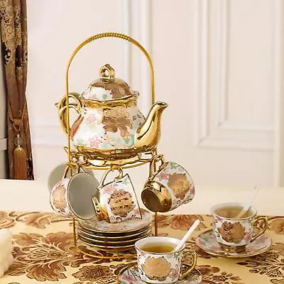Buy Porcelain Tea Set Coffee Cup/teacup, Saucer, Spoons, Teapot And • 62.35£