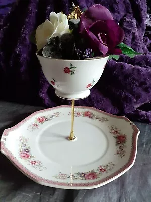 Buy Vintage China Bouquet Cakestand Queens & Colclough • 7.99£