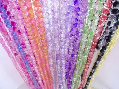 Buy Jewellery Making Job Lot Beads Strands Of Crackle Glass Faux Pearls  1700 Beads  • 10£