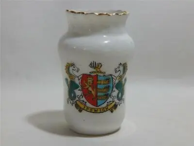 Buy Willow Art Crested China Vase. Made In Longton, England. Ipswich • 6.97£