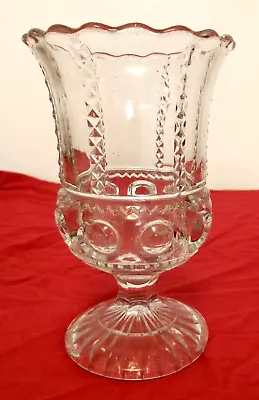 Buy Superb Antique Glass Celery Vase In Good Condition  7 3/4 Inches Tall • 25£