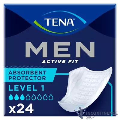 Buy 1x TENA Men Active Fit Absorbent Protector - Level 1 - Pack Of 24 - 300ml • 8.49£