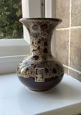 Buy FOSTERS South West Pottery Vase Dark Brown Honeycomb H5.5” Paper Label VGC • 6.25£