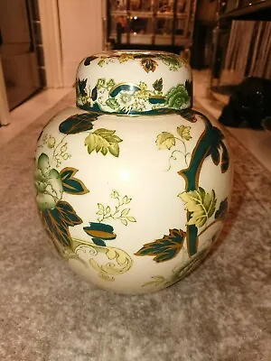 Buy MASONS Large Ironstone Ginger Jar Decorated In The Chartreuse Pattern • 49.99£