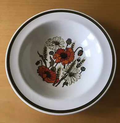 Buy Vintage J & G Meakin Studio Ceramic Poppy Pattern Small Rimmed Dessert Bowl X 3. • 14.99£