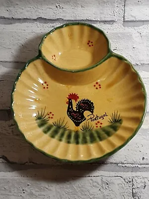 Buy Hand Painted Traditional Portuguese Ceramic Rooster Olive Dish • 15£