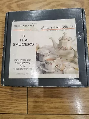 Buy Eternal Beau Saucers By Johnson Brothers Brand New In Box 3 Saucers  • 4.80£
