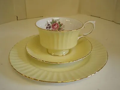 Buy Royal Standard Cup Saucer Plate Trio Fine Bone England China Yellow Footed Rose • 105.19£