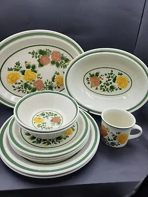 Buy Vintage Royal Doulton Lambethware Autumn Morn Serving Dinnerware Plate Bowls Cup • 47.59£
