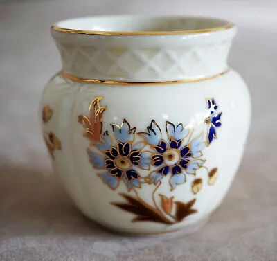 Buy ZSOLNAY HUNGARY Porcelain Hand-Painted PECS VASE 24k Gold Trim Floral Design • 57.63£