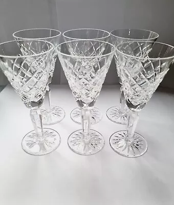 Buy Waterford 6 Cut Crystal Tyrone 5 3/8  Sherry Glasses Wine Flute • 75£