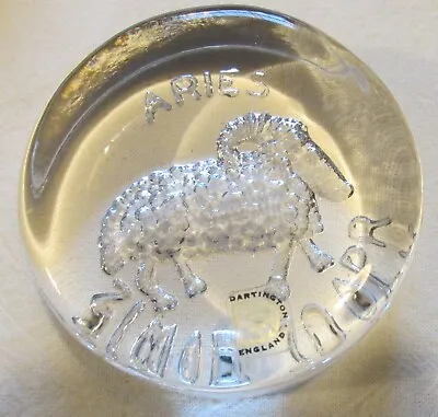 Buy DARTINGTON GLASS - Aries 21 March To 20 April Paperweight Labelled • 8.09£