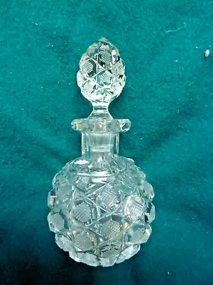 Buy Lovely Vintage Crystal Hand Cut Glass Perfume Scent Bottle And Stopper 11cms • 14.50£