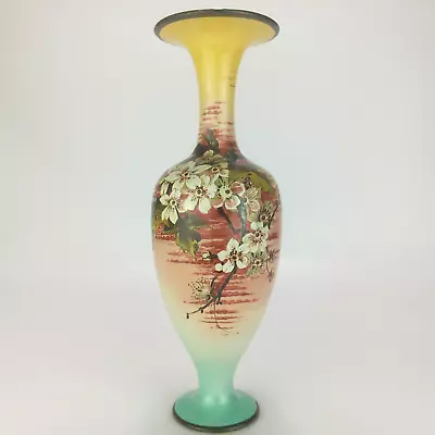 Buy Antique Doulton Lambeth Stoneware Faience Vase White Floral  28cm • 229.99£