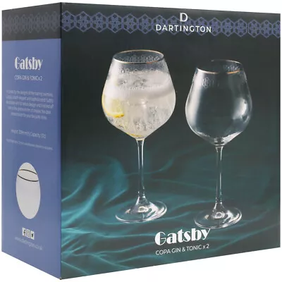 Buy Dartington Copa Gin & Tonic Glasses Gatsby Collection 570ml 21cm Set Of 2 • 34.99£