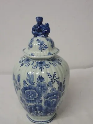 Buy Beautiful Ancient Royal Lid Vase By Delft 6 Square Hand Painted And Marked • 138.72£
