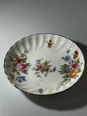 Buy Marlow Minton Bone China Floral Gold Rimmed Small Ring Trinket Dish Plate #LH • 2.99£