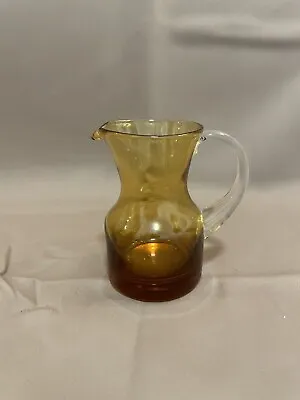 Buy Vintage MCM Whitefriars Or Krosno Small Amber Art Glass Jug 1960s 1970s  • 11£