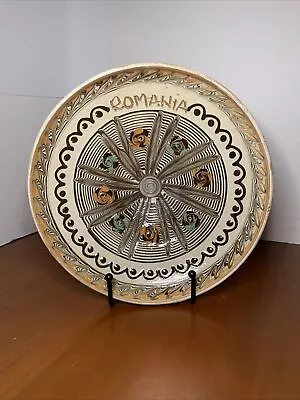 Buy Romanian Horezu Traditional Ceramic Dish Clay Decorative Plate Handmade Pottery • 24.65£