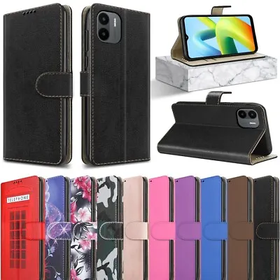 Buy For Xiaomi Redmi A1 Case, Slim Leather Magnetic Flip Wallet Stand Phone Cover • 5.45£
