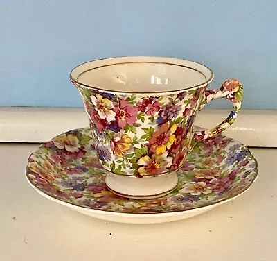 Buy James Kent China Chintz Cup And Saucer  Du Barry   Made In England • 28.35£