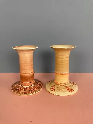 Buy Jersey Pottery Candle Holders, Candlesticks, Pink, Floral, Taper Candles, Pair • 14.99£