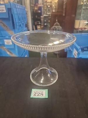 Buy Glass Tazza Bon Bon Pot Pourri Dish Glassware Vintage Tableware Ruffled Edge  • 13.49£